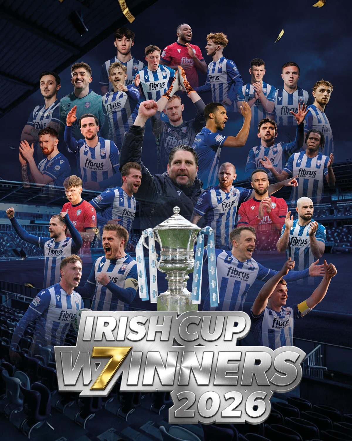 A3 Coleraine FC Irish Cup Winners 2026 Print