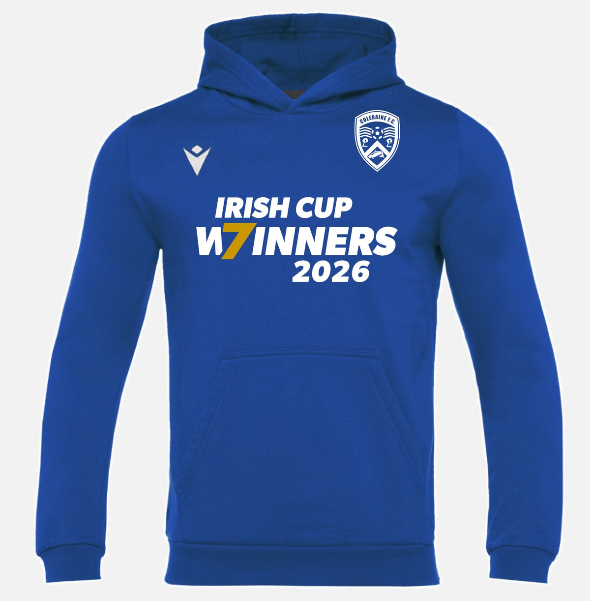Coleraine FC Adult Irish Cup Winners 2026 Macron Hoodie