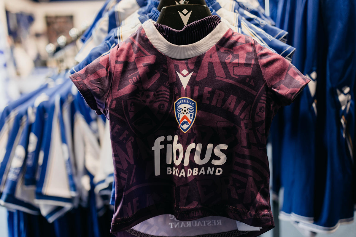 Coleraine FC Baby/Infant Macron Away Jersey and Shorts 2026/27