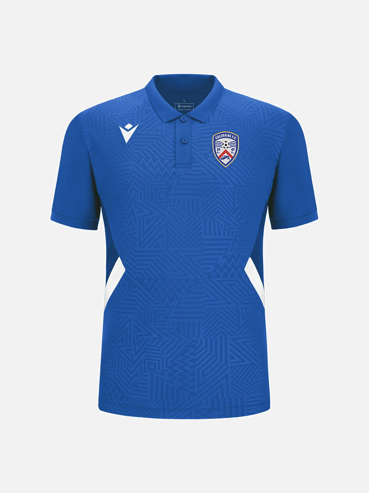 Coleraine FC Adult Macron Poloshirt Blue 2025/26