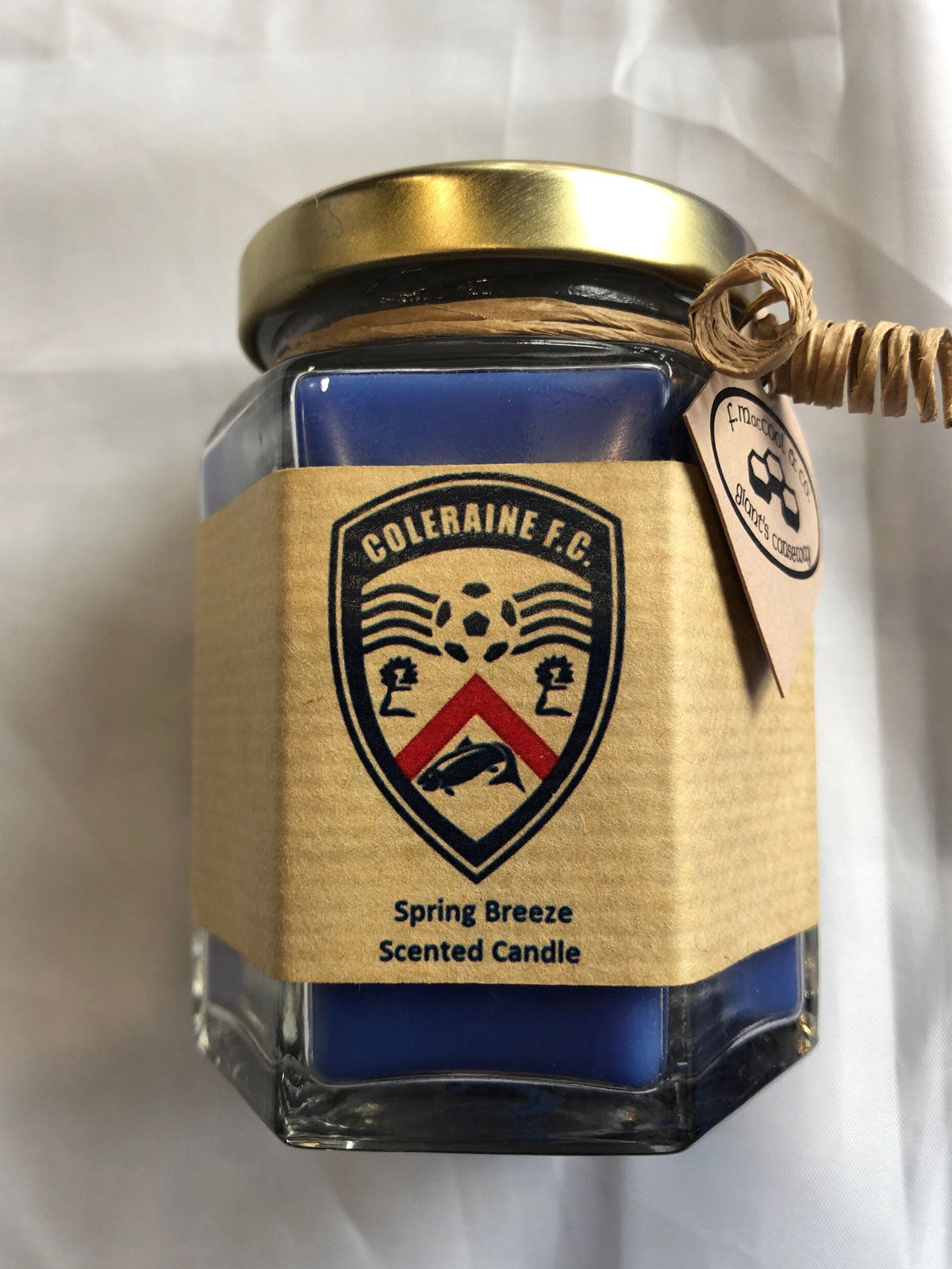 Coleraine FC Blue Scented Candle