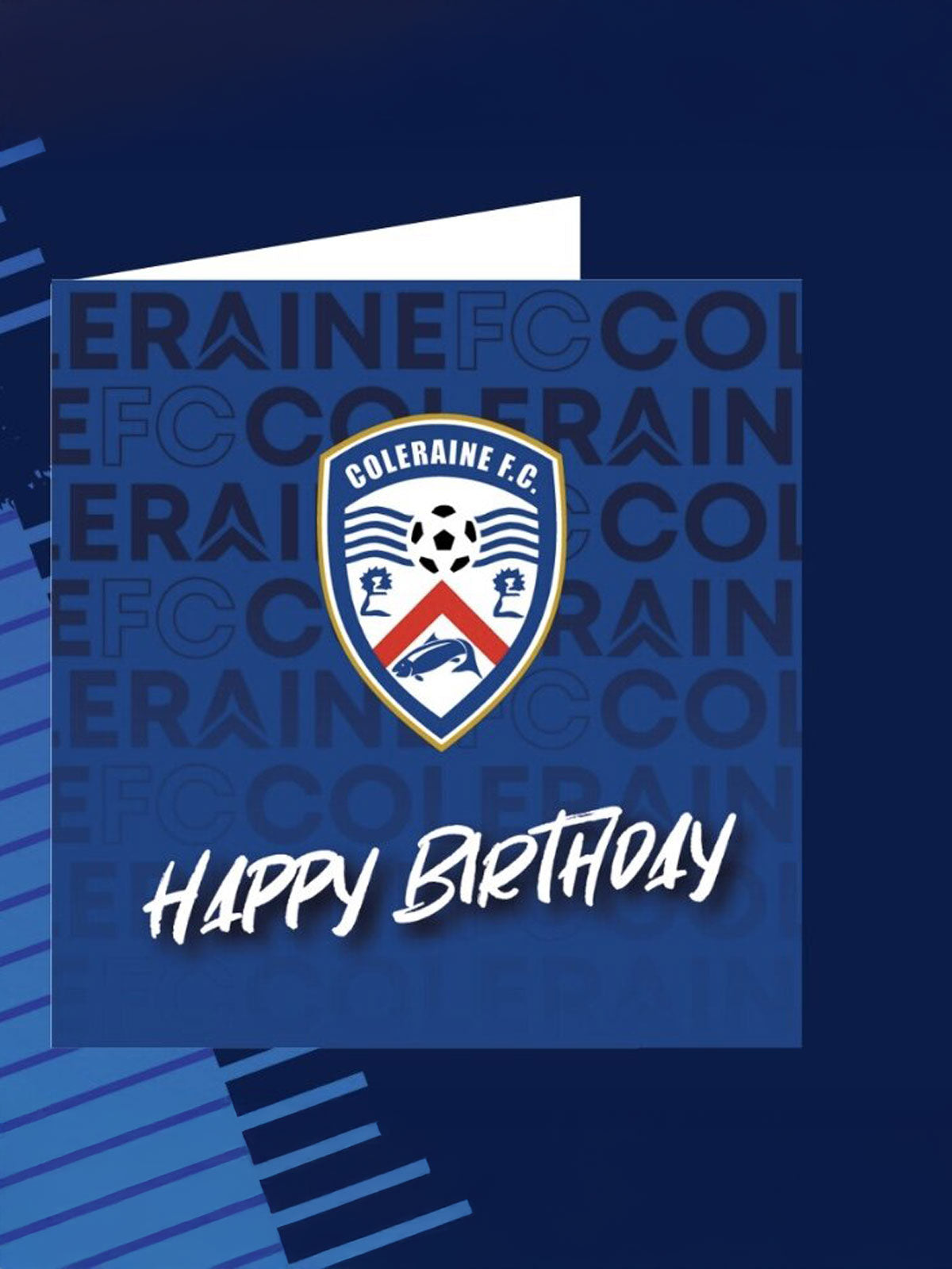 Coleraine FC Happy Birthday Club Badge Card