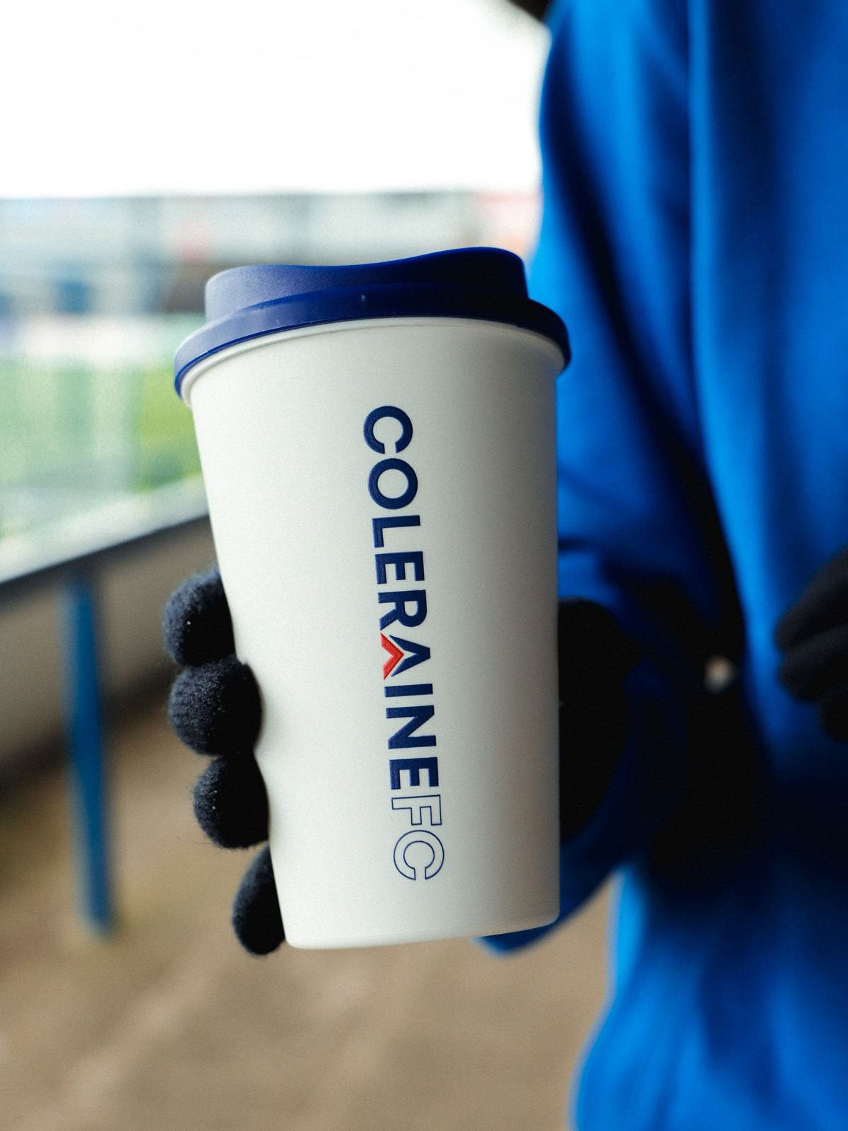 Coleraine FC Travel Mug White